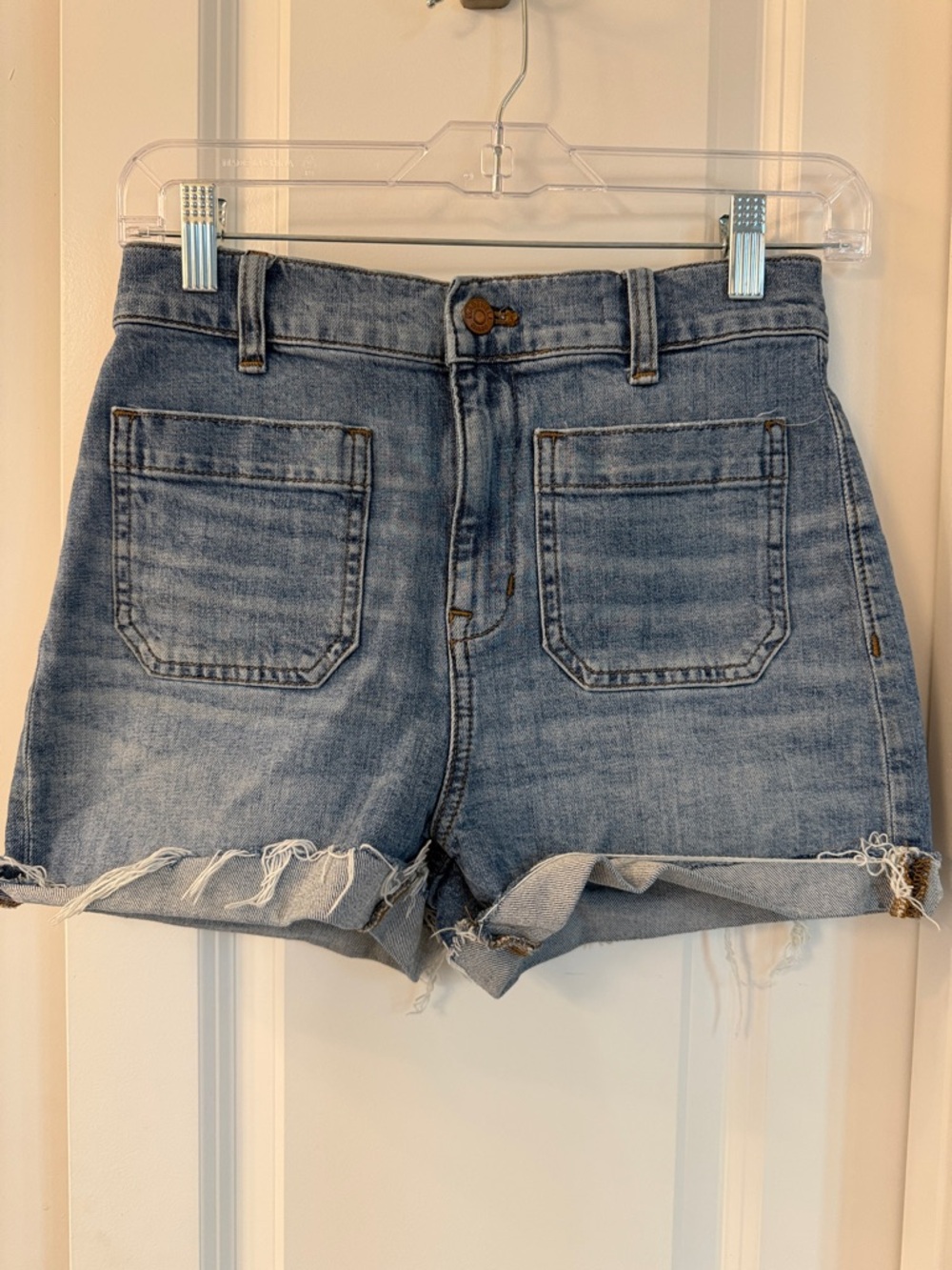 Madewell Light Blue Rolled Hem Denim Shorts